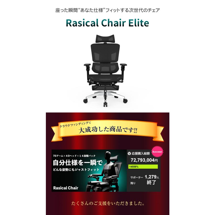 Rasical Chair Elite ラシカルチェア エリート ブラック カスタムチェア 自分仕様 ワークチェア オフィスチェア デスクチェア パソコンチェア PCチェア おしゃれ |  | 01