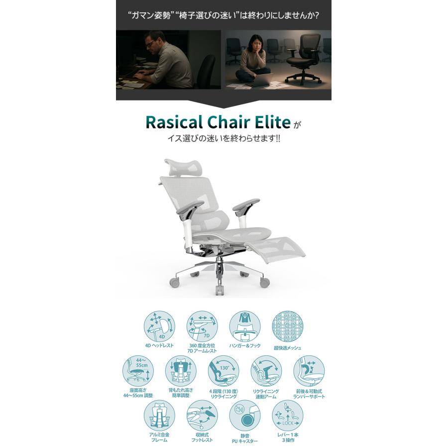 Rasical Chair Elite ラシカルチェア エリート ホワイトグレー 