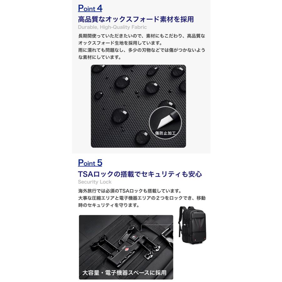 ポンプ不要  travic 圧縮可能 2wayバッグ キャリーにもなるリュック 機内持込OK キャリーバッグ スーツケース TSAロック 傷防止加工 拡張 送料無料の画像