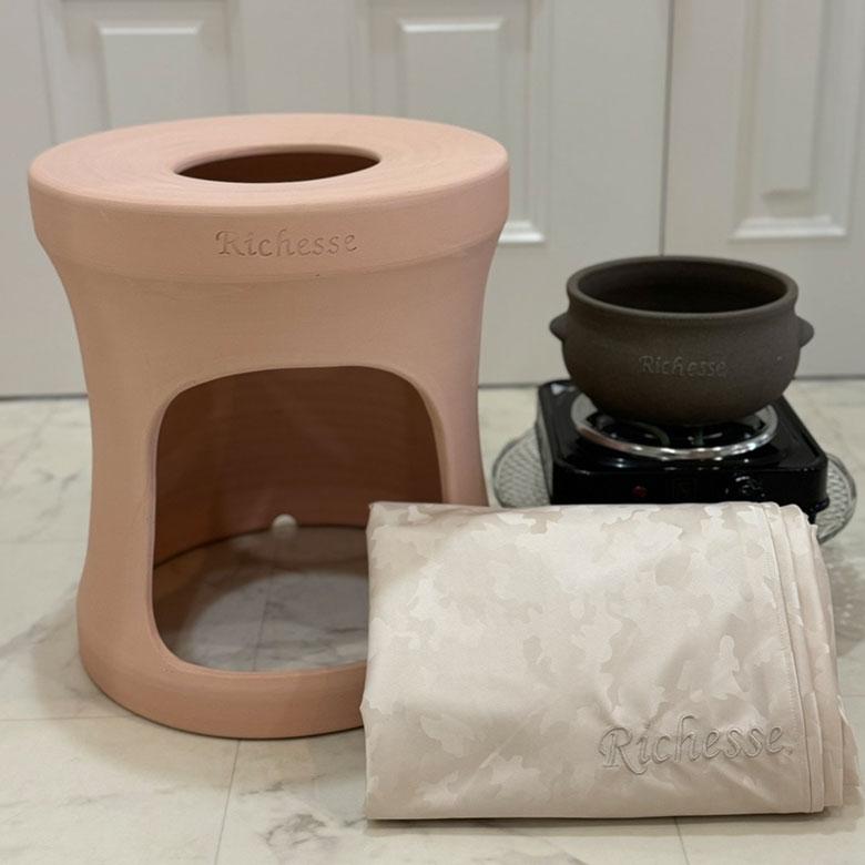 よもぎ蒸しフルセット よもぎ蒸しセット 6点 椅子 マント 鍋 クッション シート ハーブパック