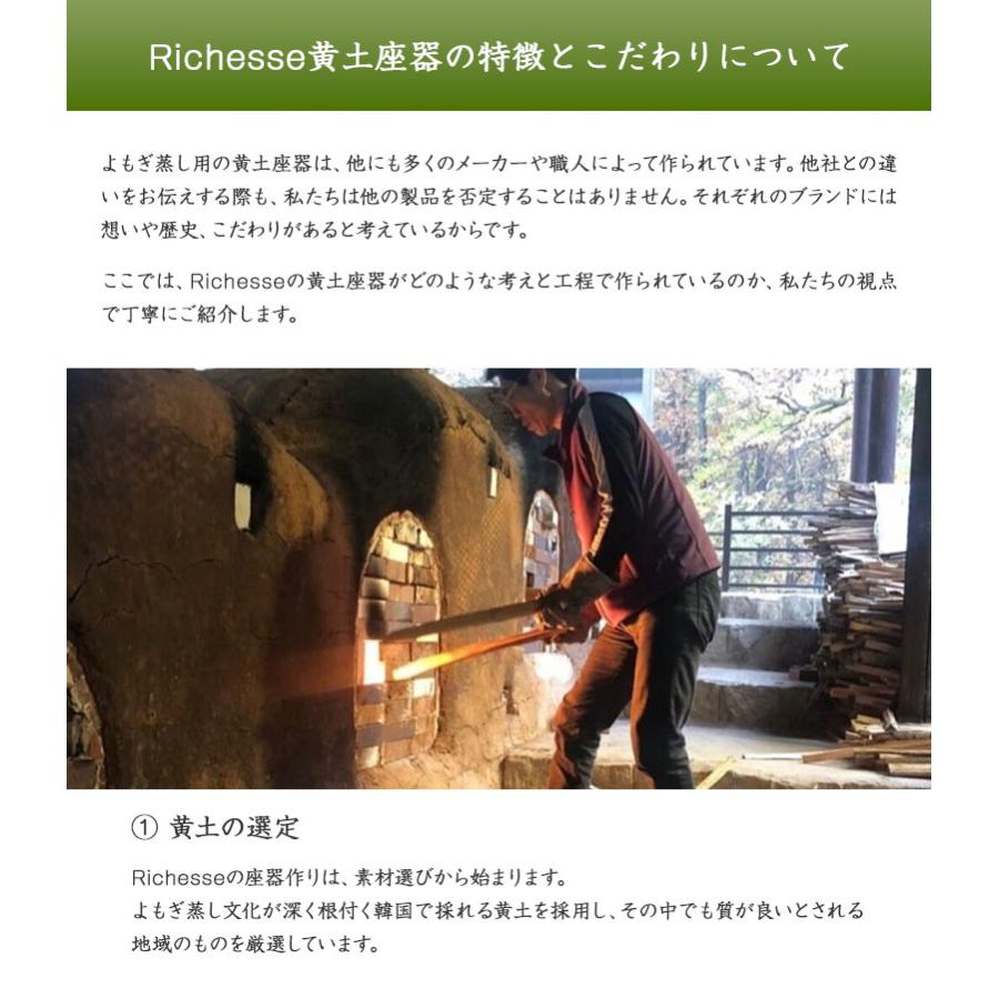 Richesse 黄土よもぎ蒸しフルセット スターターセット フルセット ハーブ蒸しよもぎ ヨモギ 自宅 家庭用 スチームサウナ サウナ マント よもぎ蒸し鍋の画像