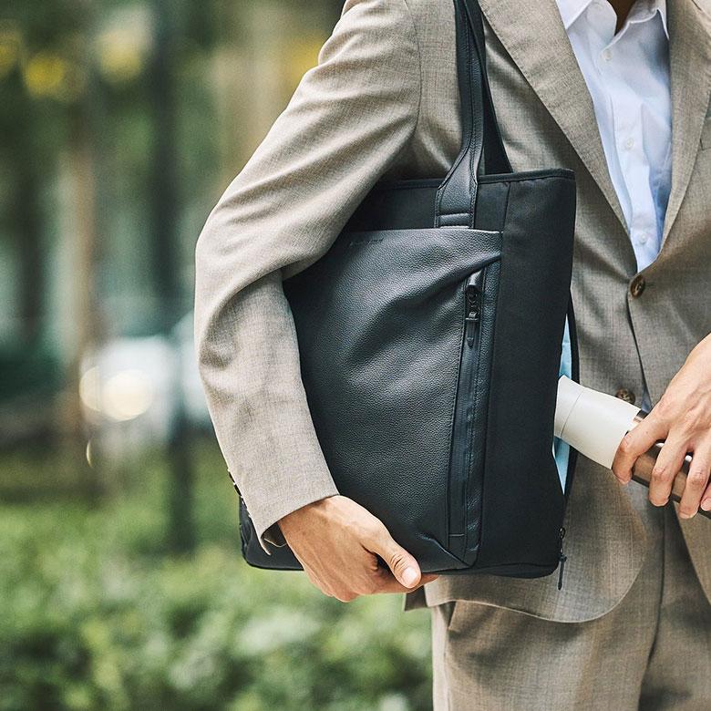 バッグ BROSKI AND SUPPLY Noble BROSKI AND SUPPLY En Noble トートバッグ 手提げ 16インチPC対応 縦型
