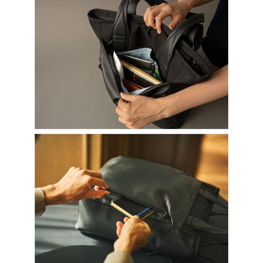 BROSKI AND SUPPLY En Noble トートバッグ 手提げ 16インチPC対応 縦型