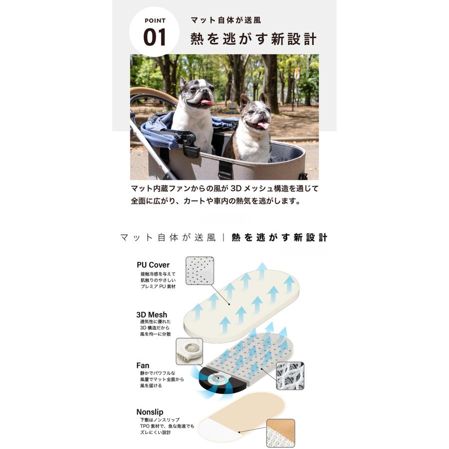 エアモン 送風型クールマット Lサイズ AIRMON PET SMALL ペット ファン