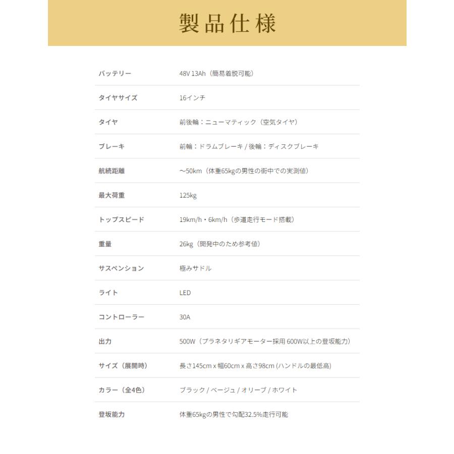 特定小型原動機付自転車MOPERO 4U モペロフォーユー こがない自転車 ママチャリ型 免許不要 公道走行 16歳以上 コンセント充電 通勤 |  | 12