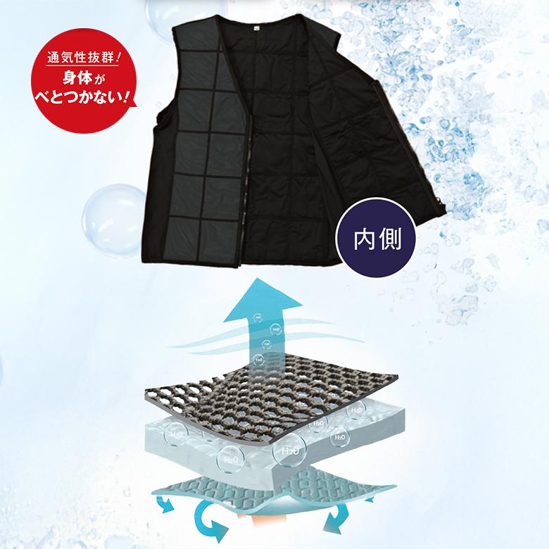 気化熱式 冷却ベスト 冷却クールベスト 水冷ベスト 男女兼用 空調 服