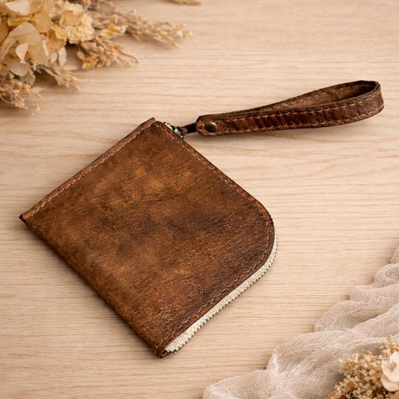 Jackie's Leather Works 鹿革のミニ財布 コンパクト 財布 ウォレット L