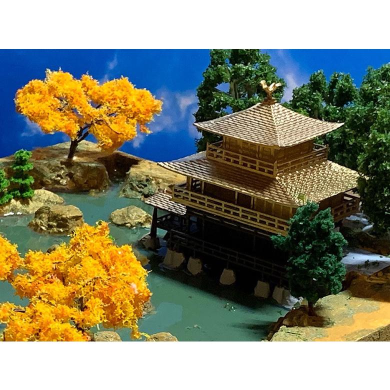 金閣寺 ジオラマ 1/100 スケール　寺模型 金閣寺 ジオラマ模型 当店限定オリジナル 完成品 鹿苑寺金閣 模型