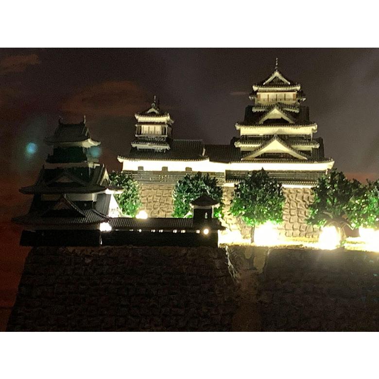 熊本城 ジオラマ模型 当店限定オリジナル 完成品 お城 模型 ライト