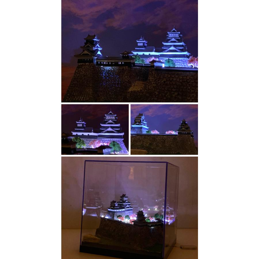 熊本城 ジオラマ模型 当店限定オリジナル 完成品 お城 模型 ライト