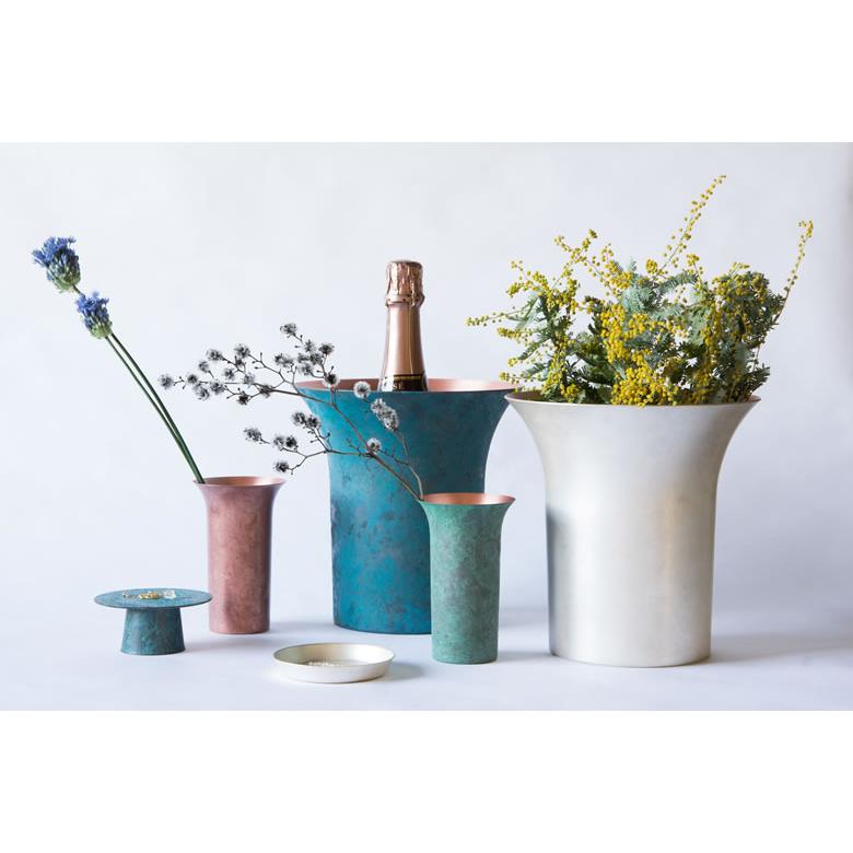 花瓶 おしゃれ 大きい 一輪挿し いちりん 折井 ブルー フラワーベース