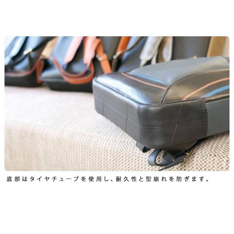 タイヤ 本革 バックパック Canasta デイパック リュック 防水 撥水