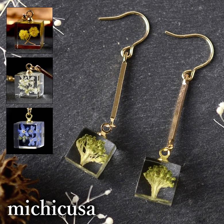 本物の野草や野菜を使ったイヤリングmichicusa ミチクサアクセサリー