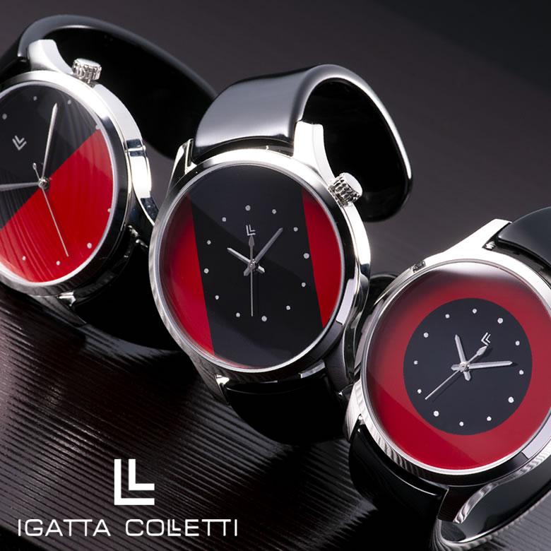 鯖江 腕時計 サバエ バングルウォッチ RED＆BLACK 越前漆器 IGATTA