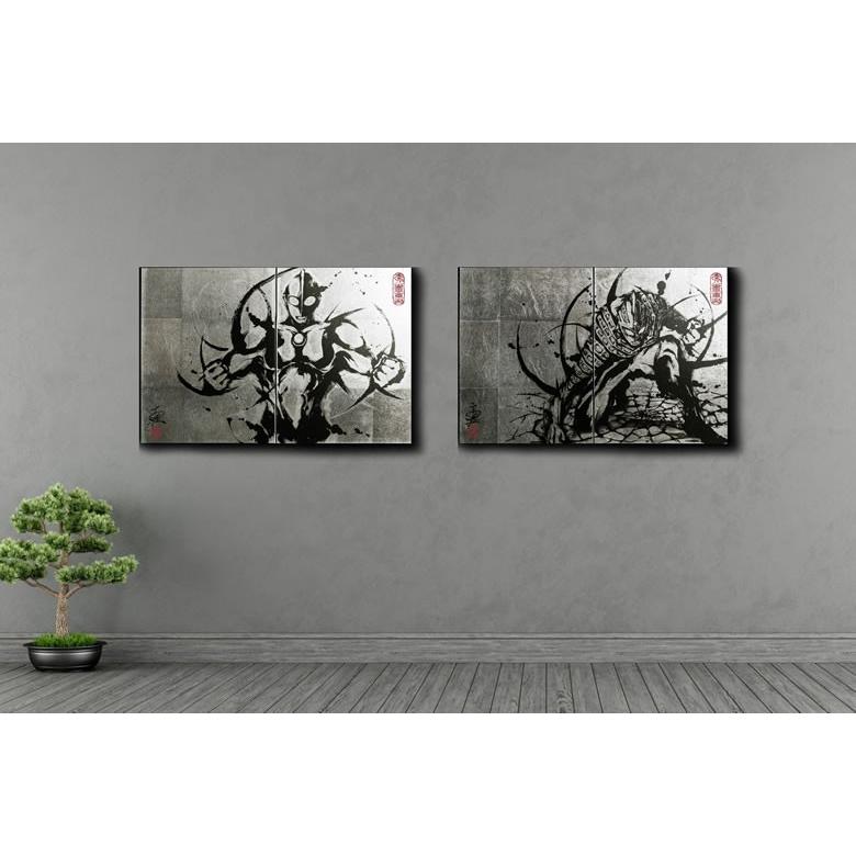 ウルトラマン屏風 四尺二曲金屏風 ウルトラマン富士山（縁なし） - 【公式】大湊文吉商店