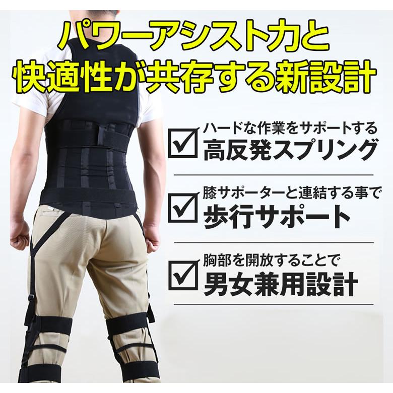 【アシスト・パワースーツ】（サポーター） ワーキングパワースーツ ボディ本体+歩行サポーターセット 重い物を
