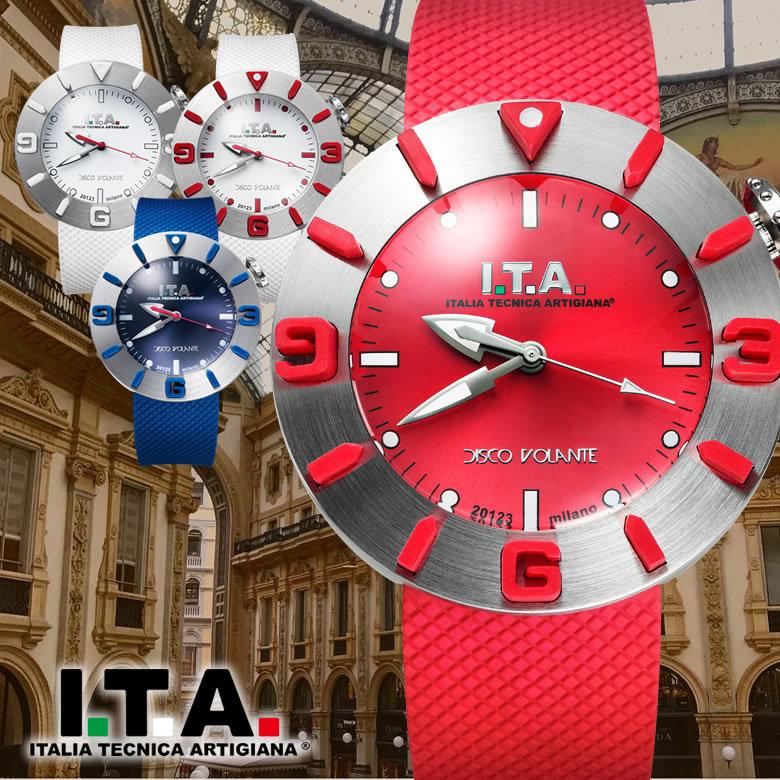 【お買得！】 DISCO アルファロメオをオマージュ VOLANTE 送料無料 空飛ぶ円盤 UFO デザインウォッチ I.T.A 高級 腕時計 時計 ミラノ イタリア ディスコ・ボランテ 腕時計