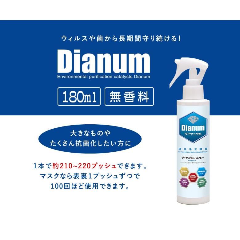 ダイヤニウム・スプレー 無香料 180ml ダイヤモンド抗菌化スプレー