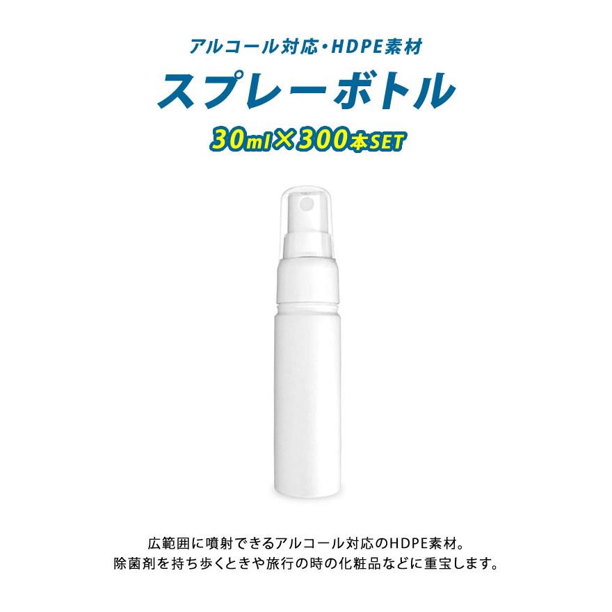 スプレーボトル 30ml×300個セット 容器 アルコール対応 消毒 