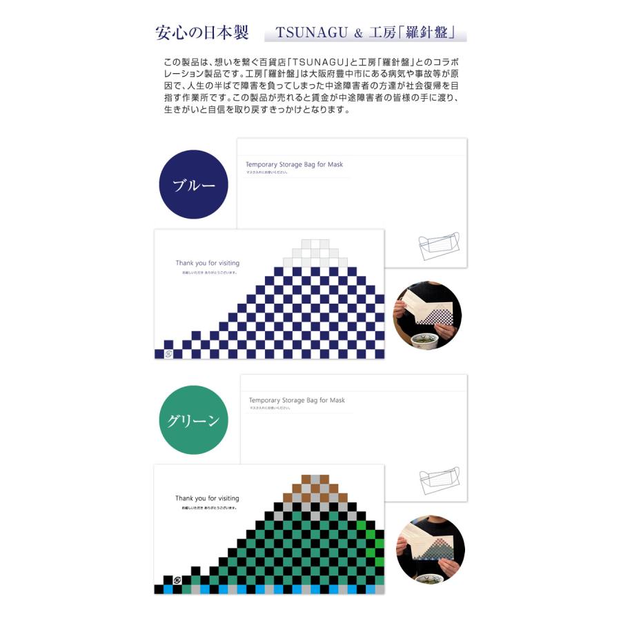 使い捨て マスクケース おもてな紙 MASK CASE 5000枚セット 名入れ無料 送料無料  仮名 袋 一時保管 紙包み 業務用 携帯用 清潔 名入れ 飲食店の画像