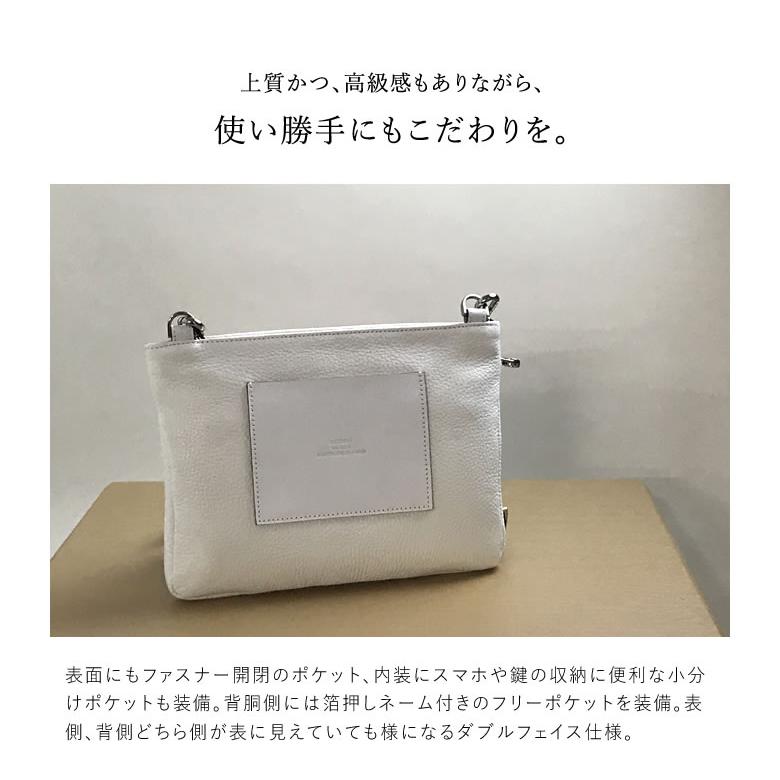 ☆★ホワイトシュリンクレザー(牛革) サコッシュ ★CREEZAN☆クリーザン CREEZAN JETTER SACOCHE雑誌掲載商品 サコッシュ ショルダー 肩かけ