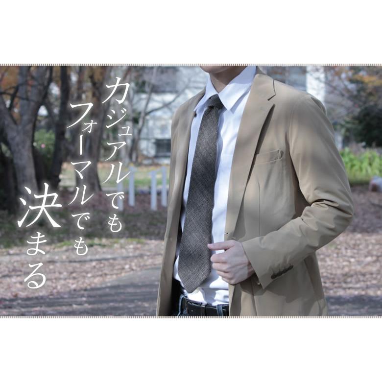 Shoku オリジナルネクタイ 限定 茶灰細格子 ブランド おしゃれ
