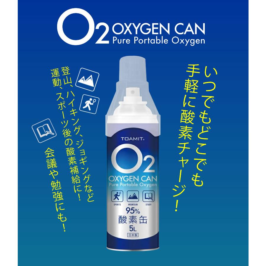 訳あり大特価 超セール中 使用期限2023年9月頃まで 酸素缶 日本製 10本セット5L 携帯酸素缶 携帯酸素 酸素スプレー 酸素ボンベ 酸素濃度95％ 携帯型 酸素吸入器｜offer1999｜02