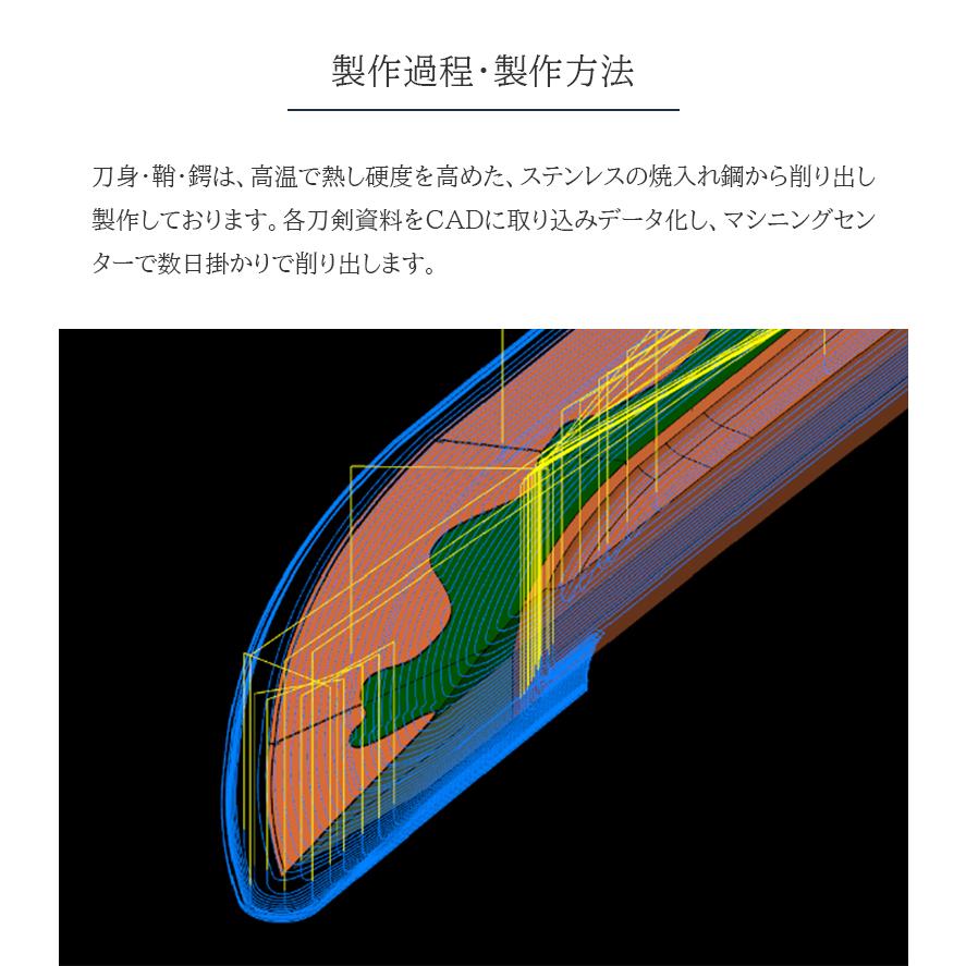 鶴丸国永 つるまるくになが 精密 日本刀 戦国武将 刀身 鞘 鍔 1/6レプリカ ステンレス 刀掛け 国宝 御物 重文 守り刀 平安時代_9