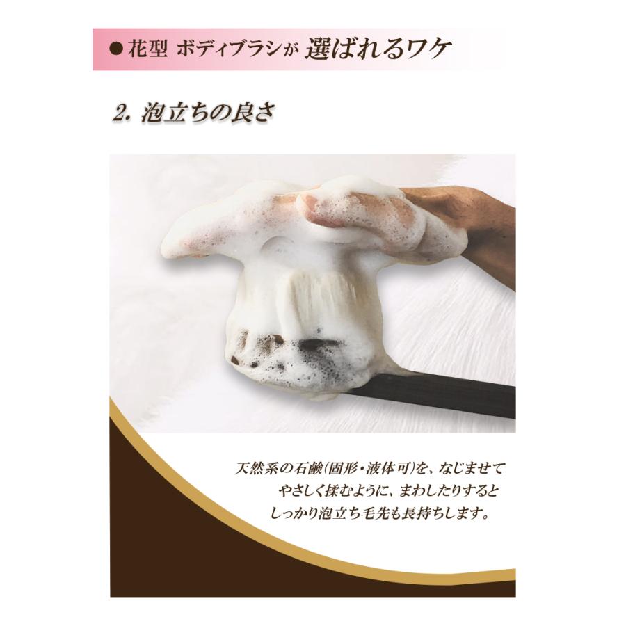 晃祐堂 熊野筆 花型ボディブラシ 柄無し/箱入り 日本製 KOYUDO 洗顔 顔