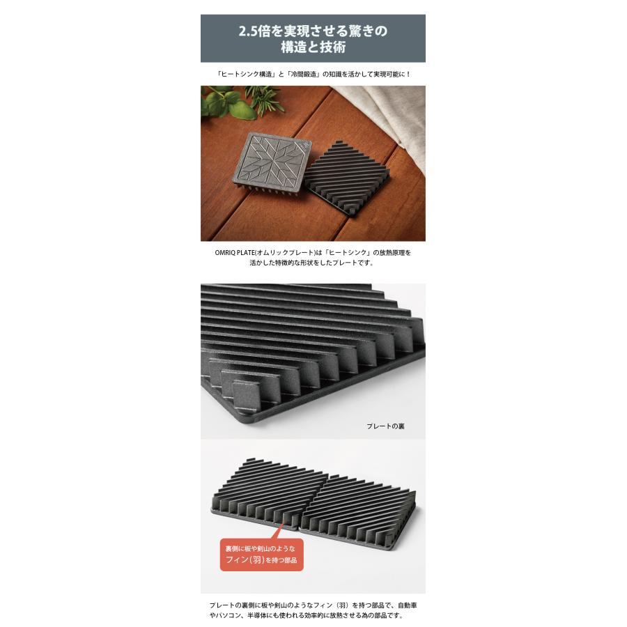 挟んで使う解凍プレート 2枚セット OMRIQ PLATE オムリックプレート