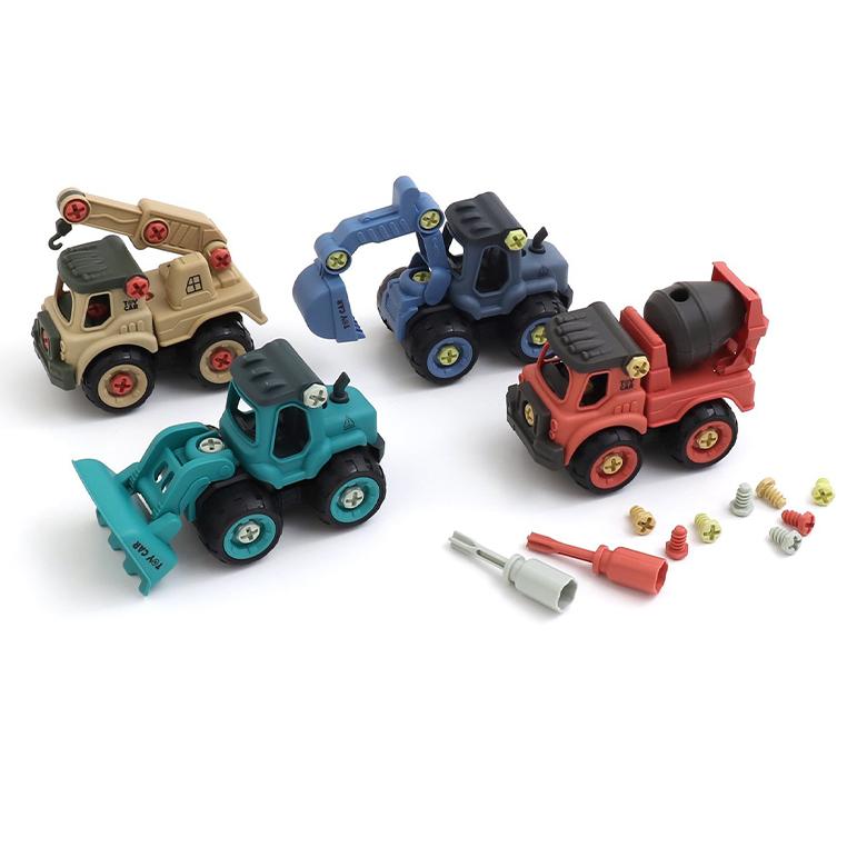DIY TOY CARS 4点セット トイカーズ 組み立ておもちゃ おままごと おもちゃ ミニカー トイカー 車好き はたらくくるま ごっこ遊び 車のおもちゃ F.O.TOY BOX｜offer1999｜02