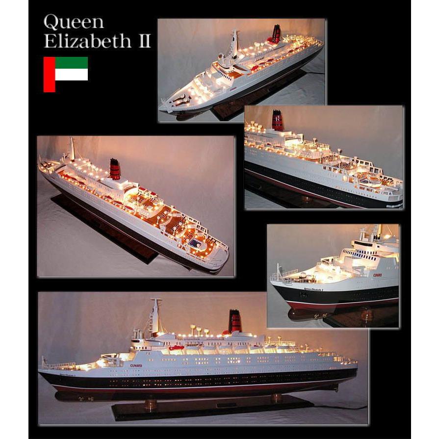クイーンエリザベス2（完成品）100cm模型 代引不可 インテリア