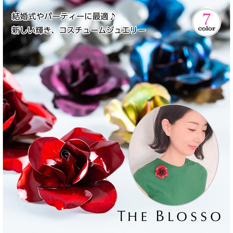the BLOSSO ブロッソ モダンローズ Sサイズ ラペルピン 薔薇 バラ