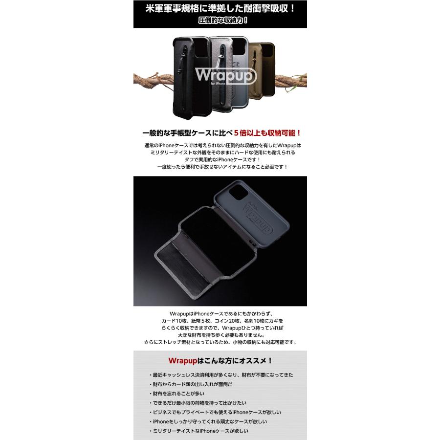 WrapupiPhone12/iPhone12Pro6.1インチ 6.1inch 米軍 MIL規格 耐衝撃吸収 堅牢 撥水 ミルスペック 実用的 収納力 伸縮力 伸縮性 耐衝撃｜offer1999｜02