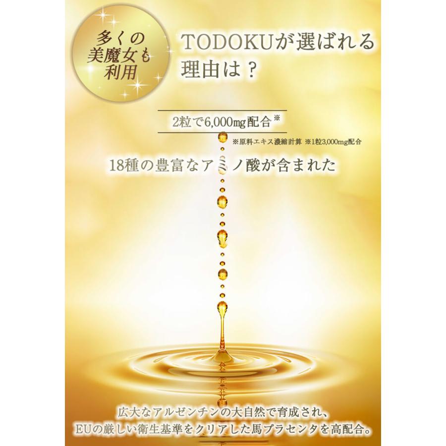 高濃度馬プラセンタ TODOKU サプリ プラセンタ しっかり届く 高濃度 馬