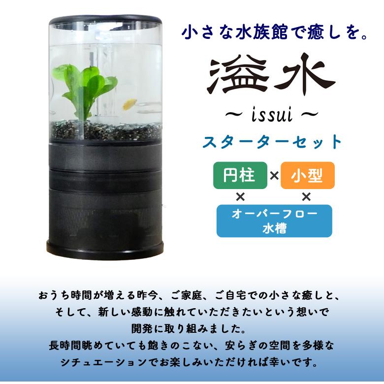 溢水 いっすいスターターセットオーバーフロー水槽 お重構造 円柱型 
