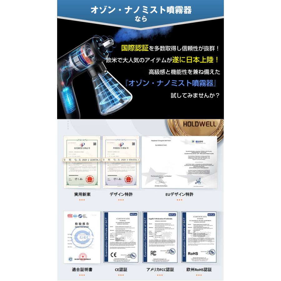 オゾン・ナノミスト噴霧器 HOLDWELL ホールドウェル スプレー オゾン