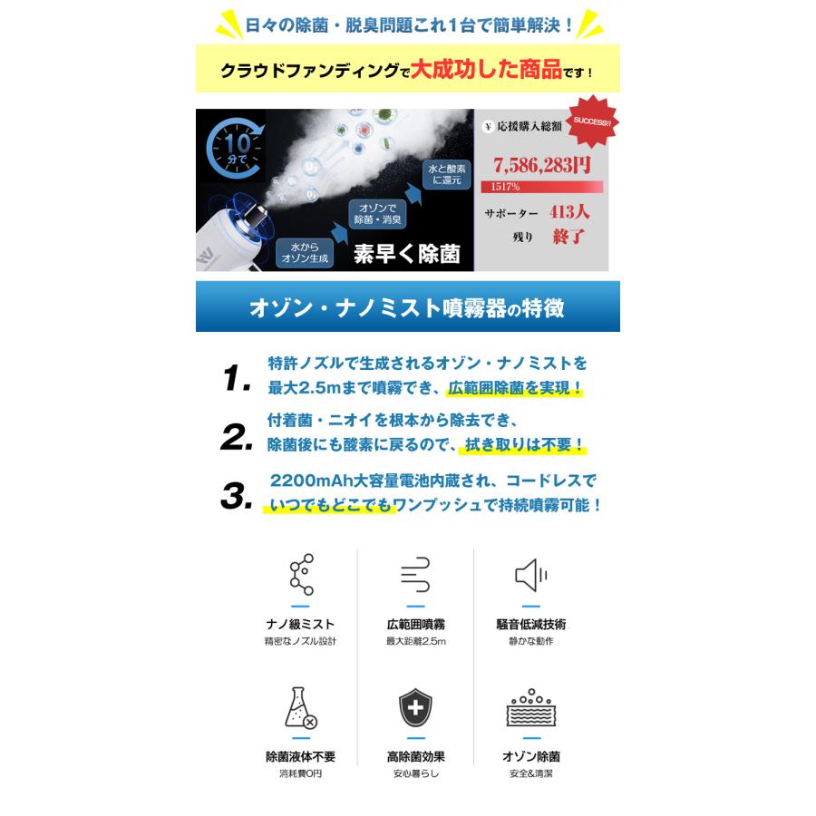 オゾン・ナノミスト噴霧器 HOLDWELL ホールドウェル スプレー オゾン