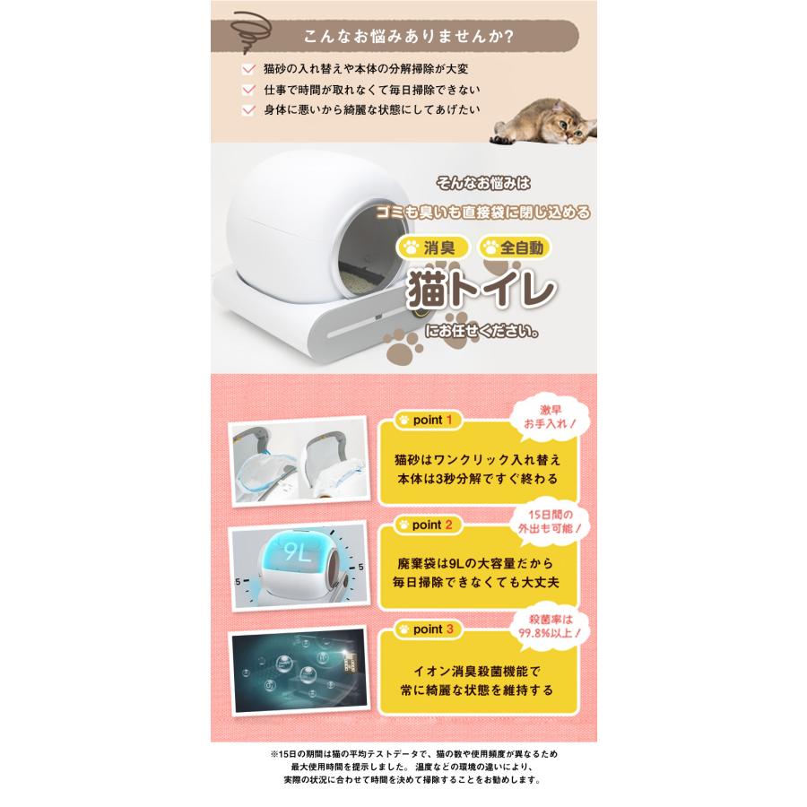 ●猫用 全自動スマートトイレ●自動清掃●除菌 消臭●猫トイレ 全自動猫トイレ Smart cat litter box スマート 猫用 トイレ 除菌 ネコ