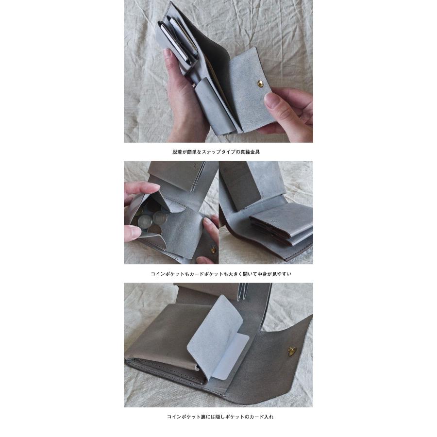 studio FAVORI 横向きの二つ折り財布 姫路レザー SIBILLA Liscio
