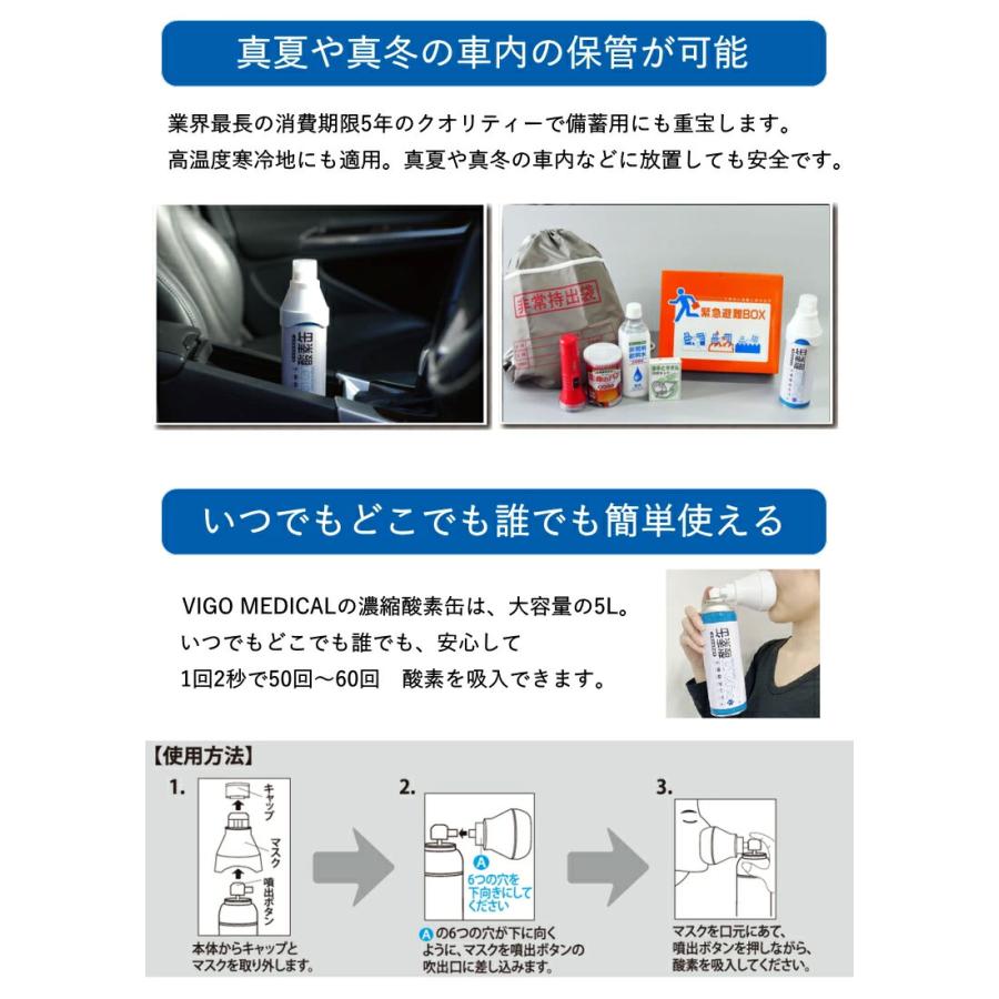 酸素缶 日本製1本5リットル スターオブライフ認定商品 酸素濃度90