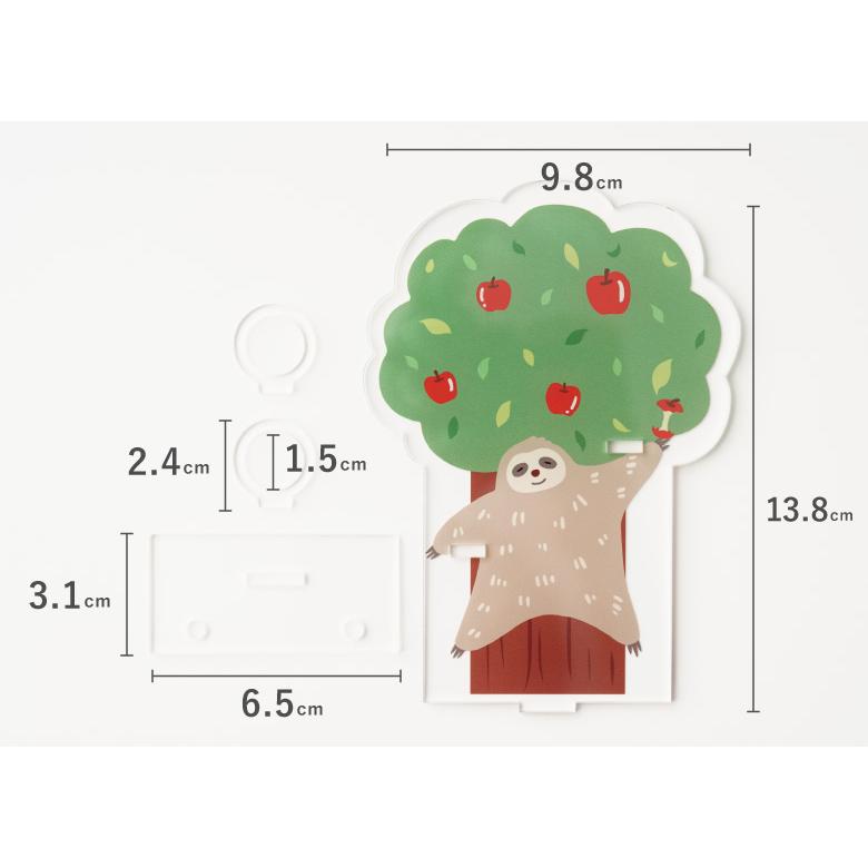 アクリルペンスタンド(ナマケモノ) ペンスタンド ペン立て 鉛筆 ペン