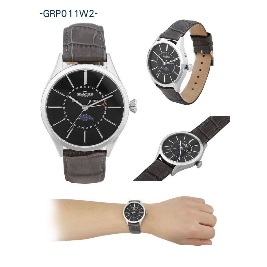 メンズ用腕時計 ムーンフェイズ表示機能搭載した腕時計GRANDEUR