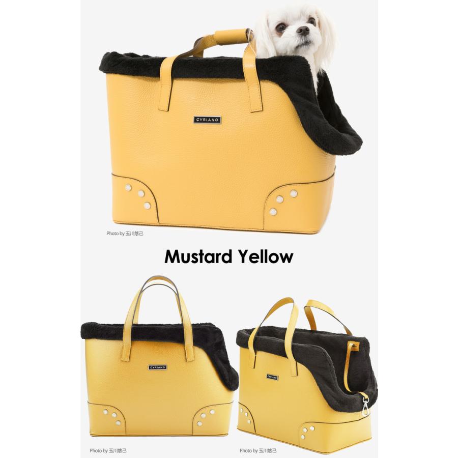 CYRIANO 犬用キャリーバッグ イエロー 犬用キャリーバッグ、スリング 小型犬用 お洒落なキャリー CYRIANO