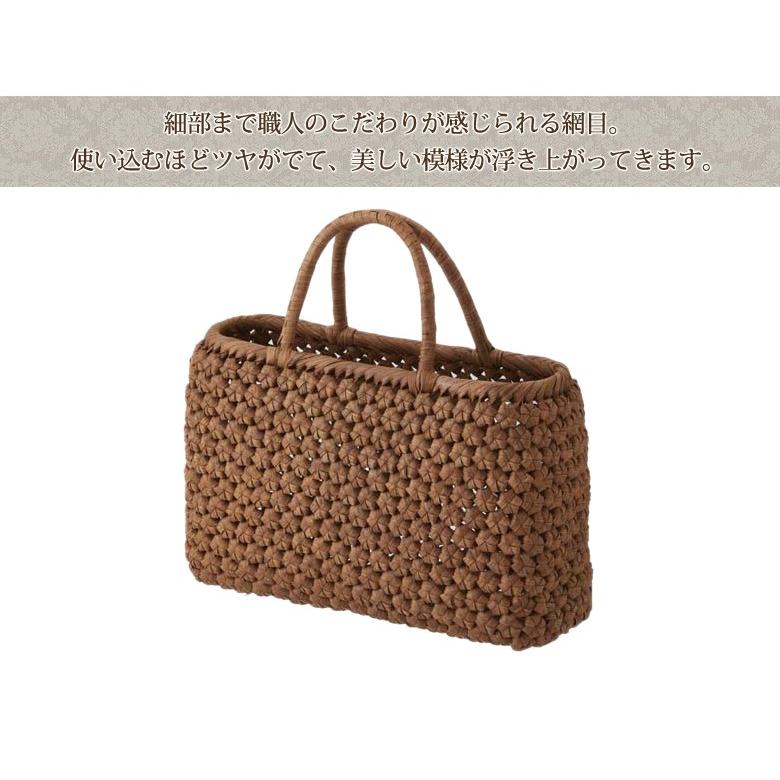 軽くて丈夫な山葡萄かごバックと巾着セット W33×D10×H22cm tsunagu-063
