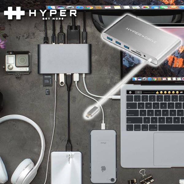 スリムタイプ HyperDrive ハイパードライブ 11in1 Ultimate USB-C Hub アルティメット機能 急速充電可能