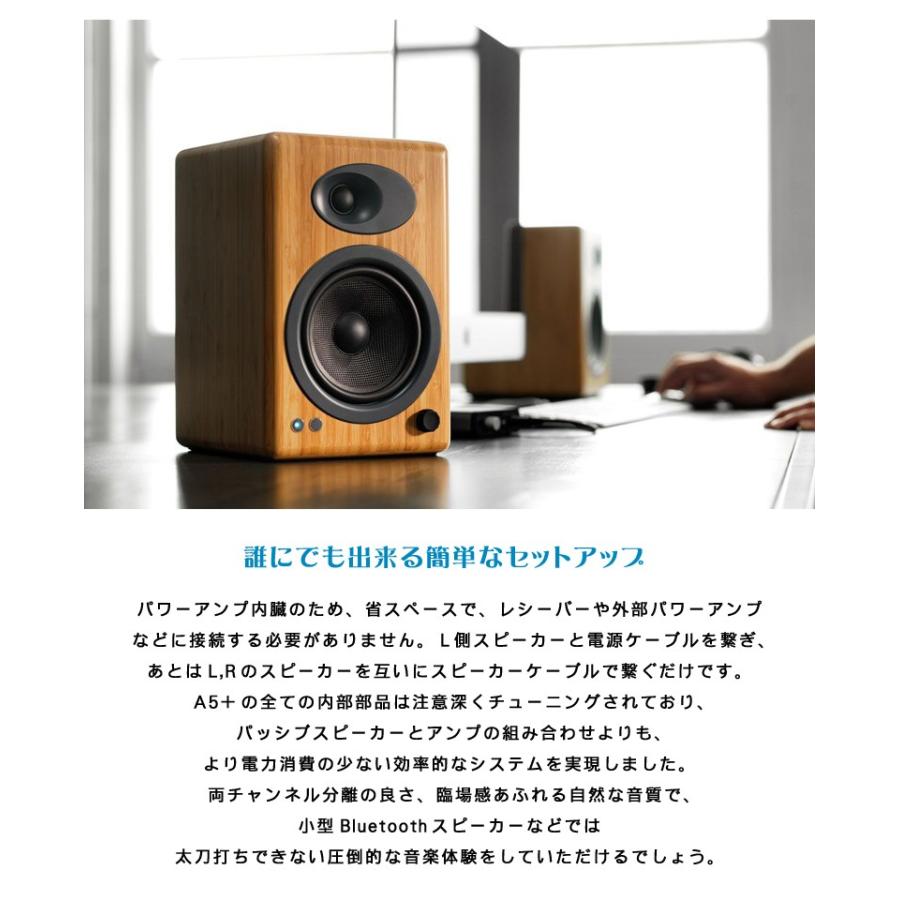 価格帯を超えた圧倒的な高音質を実現 Audioengine A5+ パワードスピーカー ペア ソリッドバンブー コストパフォーマンス抜群 アナログパワーアンプ内蔵 送料無料｜offer1999｜06