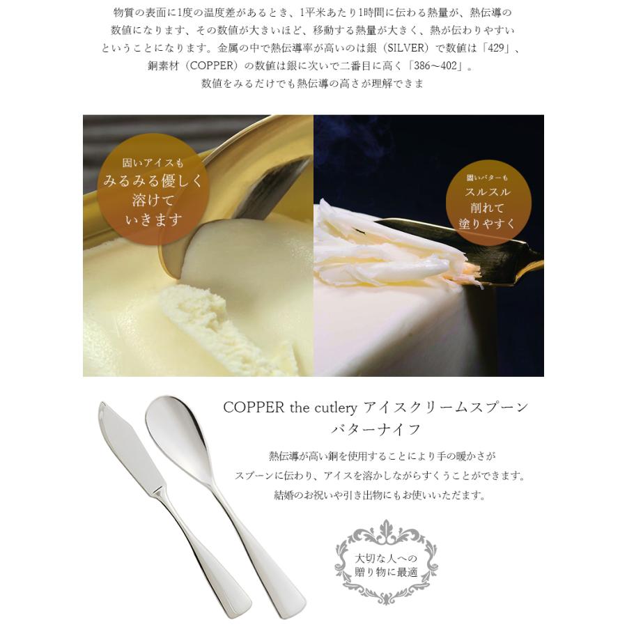 COPPER the cutlery 魔法のスプーンスプーンとバターナイフの2本セット