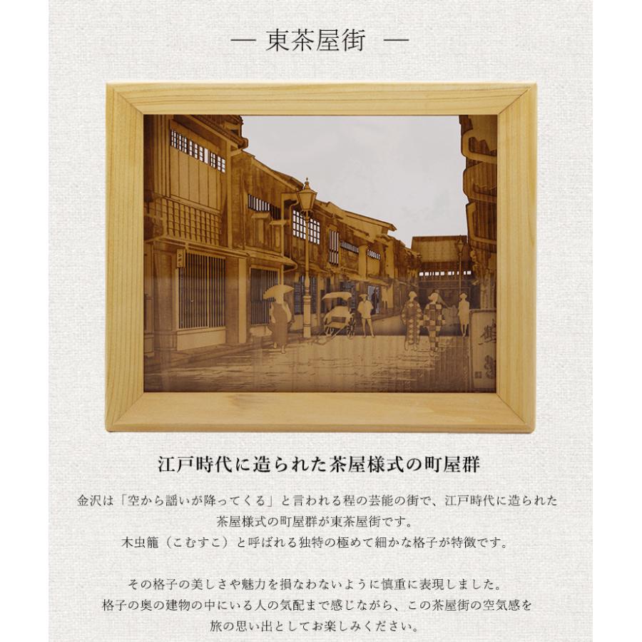 のとひばこ 雅 フレームアート 切り絵 能登ヒバ 富嶽三十六景 兼六園