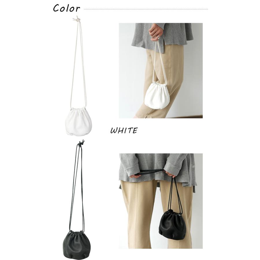 Inswirl 鹿革 KINCHAKU BAG S 巾着 バッグ インスワール ILUXF04